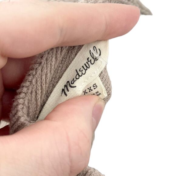 Madewell Womens XXS Ottoman Jacquard Button-Back Top Brown - Picture 8 of 9